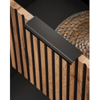 Waschtischunterschrank Tribune 60cm | Schwarz - Wotan-Eiche 