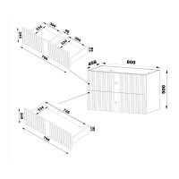 Waschtischunterschrank AshLine 80cm | Graphit 4