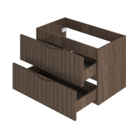 Badset 3-tlg. Waschtisch 80cm MOIRAE | Nussbaum mit Einbaube