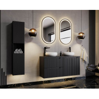 Waschtischunterschrank ILUNA Black 50cm mit Türen | sch