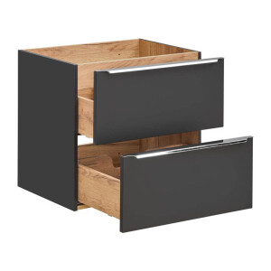 Waschtischunterschrank CAPRI 120cm | schwarz-goldeiche