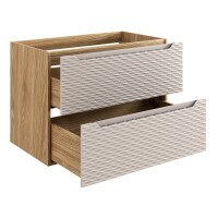 Waschtischunterschrank OZEAN Achat 80cm Schubladen | kaschmi