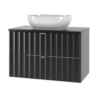 Waschtisch 80cm RAILIQUE | Matt-Schwarz  gallery