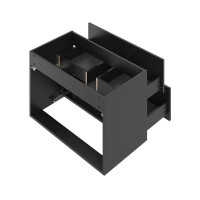 Waschtisch 80cm RAILIQUE | Matt-Schwarz mit Aufsatzbecken 3