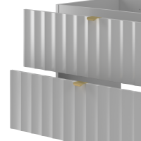 Waschtisch 80cm RAILIQUE | Matt-Weiß mit Regal zum Unt