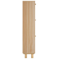 Schuhschrank Holzwerkstoff & Rattan Natur 52x115cm Braun