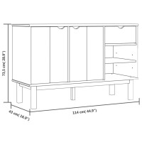 LUNDRA Sideboard Kiefer massiv 114x43x73,5cm – skandin