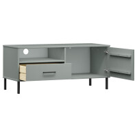 LINJEN TV-Schrank Kiefer massiv grau 106x40x46,5cm 3