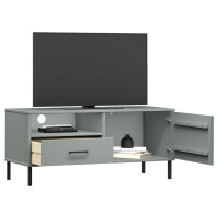 LINJEN TV-Schrank Kiefer massiv grau 106x40x46,5cm 5