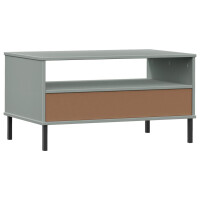 LINJEN Couchtisch Kiefer massiv grau 85x50x45cm 7