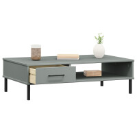 LINJEN Couchtisch Kiefer massiv grau 100x55x29cm 5