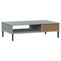 LINJEN Couchtisch Kiefer massiv grau 100x55x29cm 7