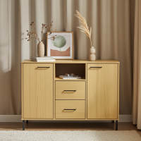 Skandi Sideboard Kiefer massiv 113x40x77cm – 2 Schubla