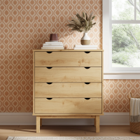 LUNDRA Schubladenschrank Kiefer massiv 76,5x39,5x90cm - skan