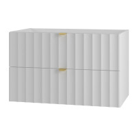 Badset 80cm 3tlg. RAILIQUE | Matt-Weiß mit Aufsatzbeck