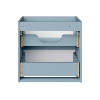 ILUNA Blue Waschtisch 60cm babyblau Eiche Oberplatte schwarz