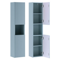 ILUNA Blue Bad Hochschrank 140cm hoch 2- gallery