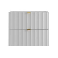 Badset 140cm 2tlg. RAILIQUE | Matt-Weiß mit Aufsatzbec