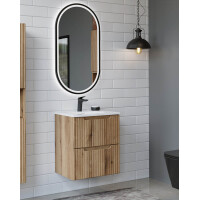 ILUNA Coast Waschtisch 80cm Eiche ohne Platte und Becken 7