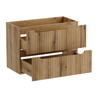 ILUNA Coast Waschtisch 80cm Eiche mit Keramik Einbaubecken 3