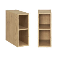 Waschplatz OLIVA VERDE 80cm | mit Eiche Oberplatte & Reg