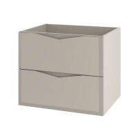 Facetta Waschplatz 120cm Kaschmir seidenmatt 2x Aufsatzbecke