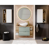 Hochschrank OLIVA VERDE 160cm hoch | mit Regal 2-türig 