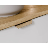 Doppelwaschplatz OLIVA BLANCA 120cm | mit Platte & Becke