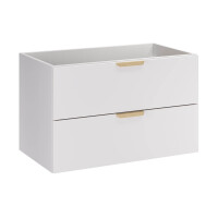 Waschplatz OLIVA BLANCA 120cm | Becken und 2x Regal rund | m