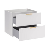 Waschplatz OLIVA BLANCA 100cm | Becken & 2x Regal rund |