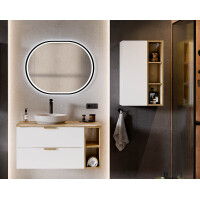 Hängeschrank OLIVA BLANCA 80cm hoch | mit Regal 1-t&uum