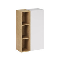 Hochschrank OLIVA BLANCA 160cm hoch | mit Regal 2-türig