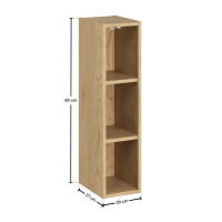Hochschrank OLIVA BLANCA 160cm hoch | mit Regal 2-türig