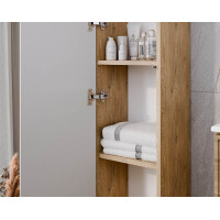 Badezimmer Hochschrank VILLA CLARA 140cm | 1-türig | cr