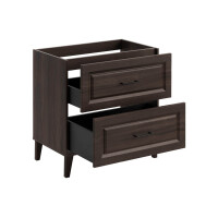 Stand-Waschplatz MORETTO 80cm mit Einbaubecken | Walnuss 3