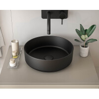 Doppelwaschtisch CAPRI 120cm Weiß Hochglanz mit 2 schw