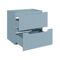 ILUNA Blue Badset 3-teilig 100cm weiße Oberplatte 2 Sc