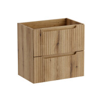 ILUNA Coast Waschtisch 100cm Eiche schwarzes Aufsatzbecken 3