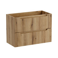 ILUNA COAST Waschplatz 120cm schwarzes Aufsatzbecken Wä