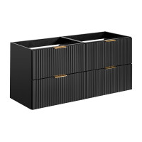 Bad Doppelwaschplatz Blackened 120cm | zum Unterbau wei&szli