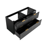 Bad Doppelwaschplatz Blackened 120cm | zum Unterbau wei&szli