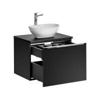 Badezimmer Waschplatz NOIRETTE 60cm | Aufsatzbecken | schwar