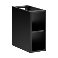 Doppel-Waschplatz NOIRETTE 140cm | Aufsatzbecken + Regal | m