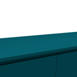 Lowboard PATET 120cm | mit Schublade & Klappfach | petrolblau matt