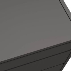 Kommode PATET 45cm | mit 4 Schubladen,1 Fach& Klapp-Spiegel | grau matt