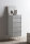 Kommode PATET 45cm | mit 4 Schubladen,1 Fach& Klapp-Spiegel | weiß matt