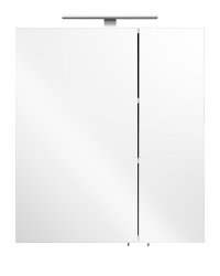 Badezimmer Spiegelschrank 60cm |  2-türig mit LED-Beleuchtung weiß