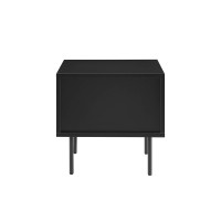 Nachtkommode VIDULUS 50cm | mit 2 Schubladen | Schwarz - Eic