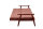 Schlafsofa Skandinavisch 190cm | Massivholz mit Strukturstoff, klappbar | rosérot