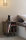 Nachtkommode Beistellkommode GRISEO 40cm | mit 3 Fächern | walnuss-grau
